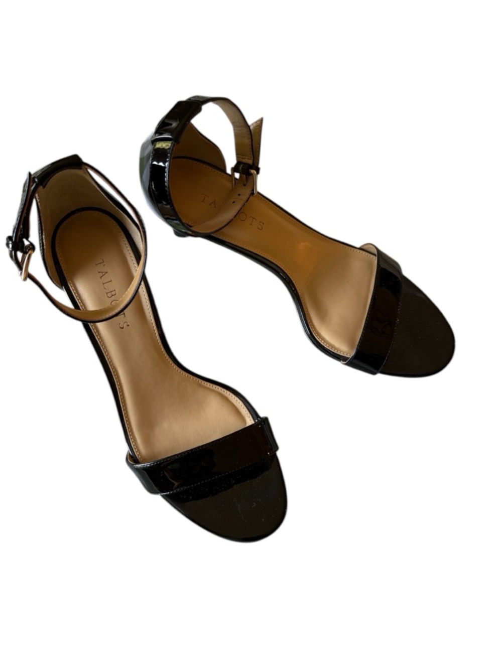 ✨ Talbots Black Patent Leather Ankle Strap Heels – Size 8.5 ✨ - Picture 4 of 9